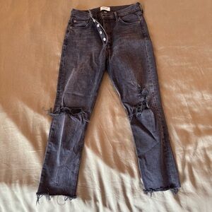 AGOLDE Distressed Black Jeans